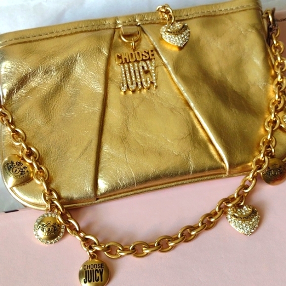 Juicy Couture Luxury  Leather Gold Mini 🛍️ 8 Jumb - Picture 9 of 16